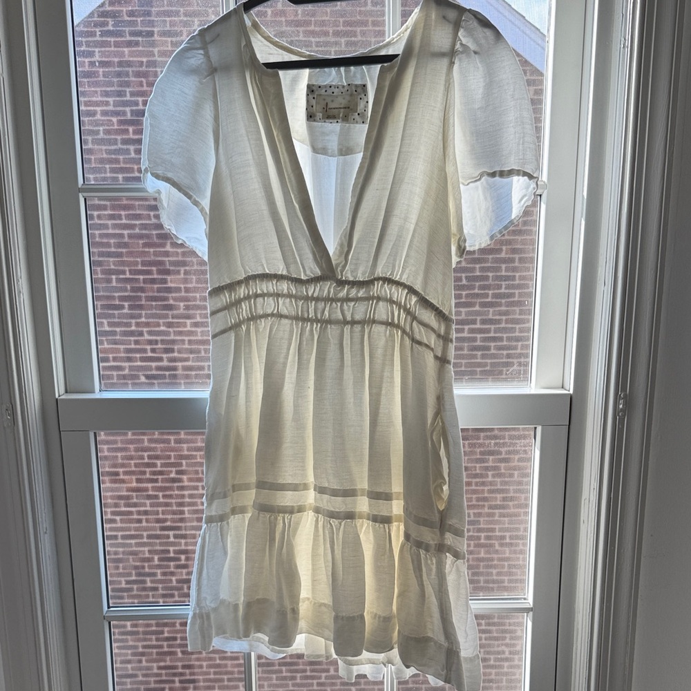 Anthropologie Somerset Cream Dress